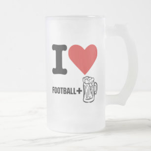 Ik hou van football-bier matglas bierpul