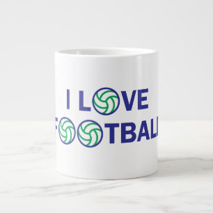 Ik hou van football extra grote beker