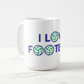 Ik hou van football koffiemok (Voorkant links)