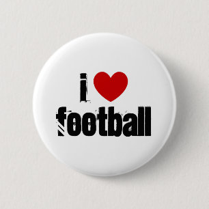 Ik hou van football ronde button 5,7 cm