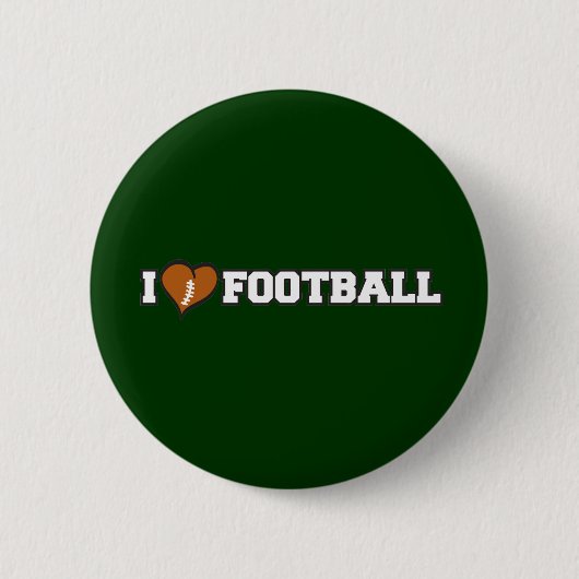 Ik hou van Football Ronde Button 5,7 Cm (Voorkant)