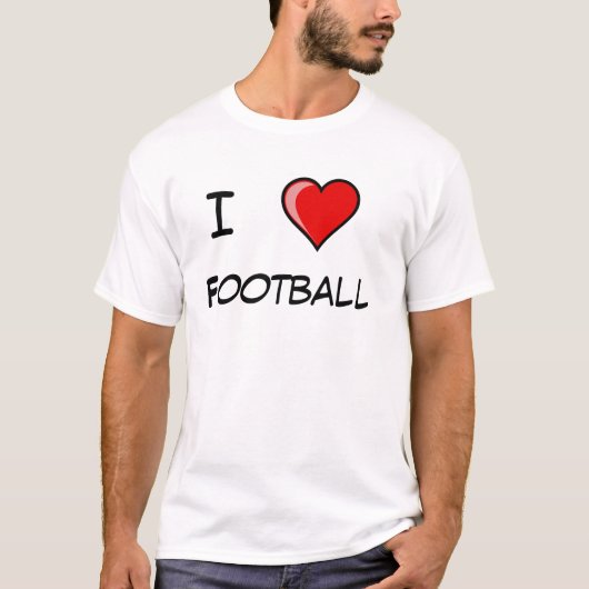 Ik hou van Football T-shirt (Voorkant)