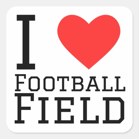Ik hou van football veld Sticker (Voorkant)