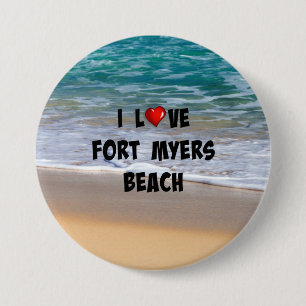 Ik hou van fort Myers Beach Ronde Button 7,6 Cm