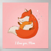 Ik hou van Fox Wall Print | Fox Wall Print (Voorkant)