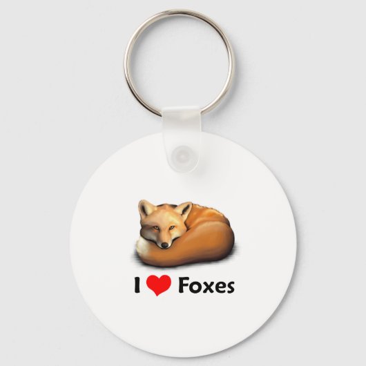 Ik hou van Foxes Sleutelhanger (Voorkant)