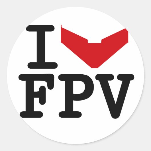 Ik hou van FPV Ronde Sticker (Voorkant)
