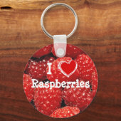 Ik hou van frambozen sleutelhanger (Voorkant)