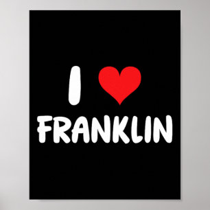 Ik hou van Franklin - Hart Poster