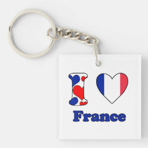 Ik hou van Frankrijk Sleutelhanger