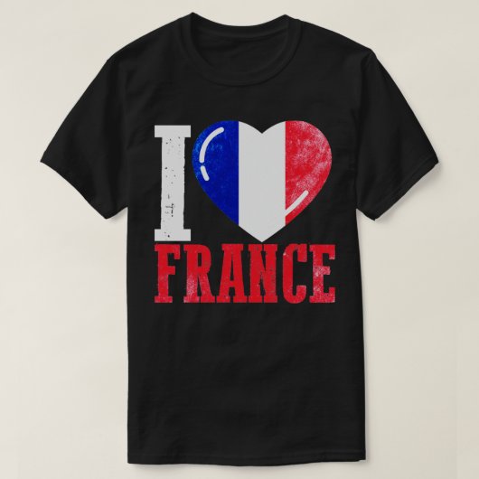 Ik hou van Frankrijk T-shirt (Design voorkant)