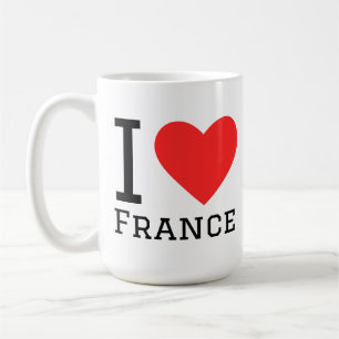 Ik hou van Frankrijk vierkant sticker Koffiemok