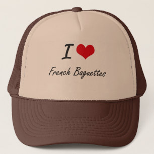 Ik hou van Frans Baguettes artistiek design Trucker Pet
