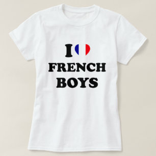 Ik hou van Franse jongens T-shirt