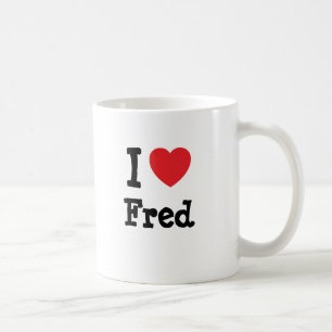 Ik hou van Fred hart T-Shirt Koffiemok
