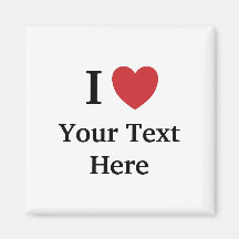 Ik hou van  Fridge Magnet - voeg tekst toe