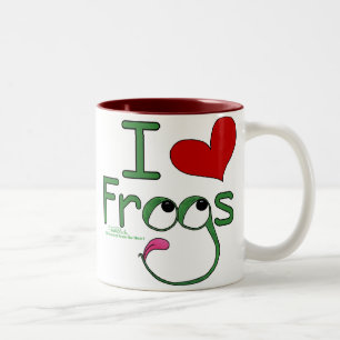 Ik hou van FROGS Tweekleurige Koffiemok