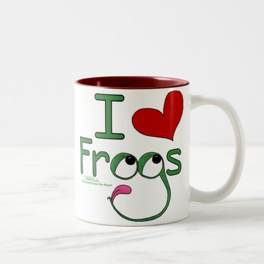 Ik hou van FROGS Tweekleurige Koffiemok (Rechts)