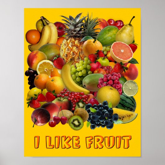 Ik hou van fruit poster (Voorkant)