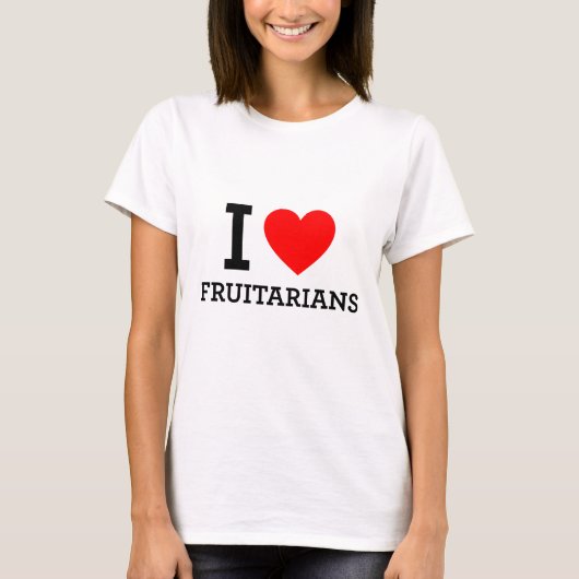 Ik hou van Fruitarians T-shirt (Voorkant)