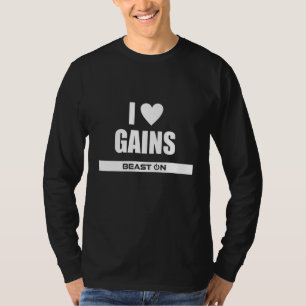 Ik Hou Van Gains Lichaam Bouwen Gainz Gym Fitness T-shirt