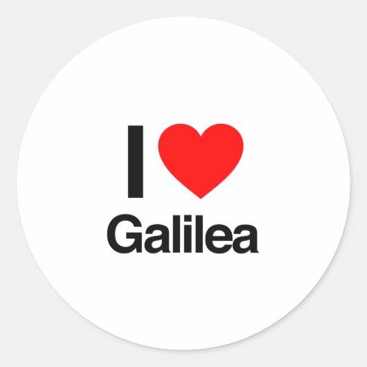 ik hou van galilea ronde sticker (Voorkant)