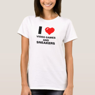 Ik hou van games en sneakers t-shirt