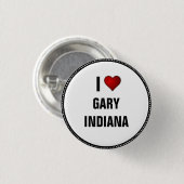 Ik hou van Gary, Indiana Ronde Button 3,2 Cm (Voorkant /achterkant)