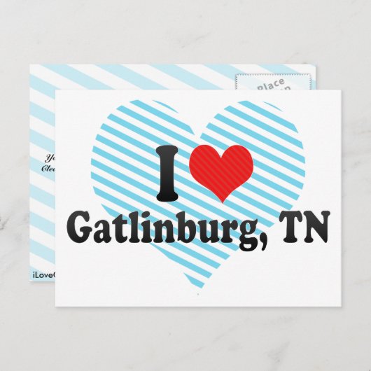 Ik hou van Gatlinburg, TN Briefkaart (Voorkant / Achterkant)