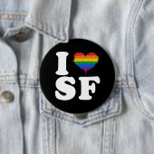 IK HOU VAN GAY SAN FRANCISCO - WIT - PNG.NL RONDE BUTTON 4,0 CM (In situ)