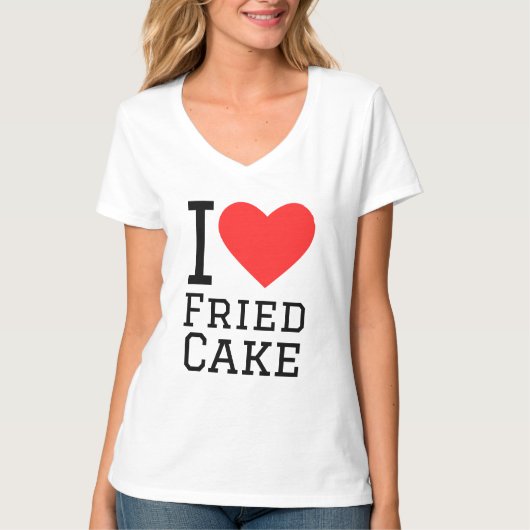 Ik hou van gebakken taart t-shirt (Voorkant)
