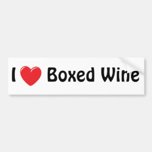 Ik hou van geboxte wijn bumpersticker