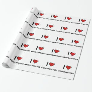Ik hou van gebroken aardappelen cadeaupapier