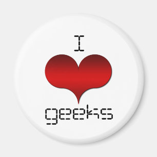 Ik hou van Geeks Magnet Magneet