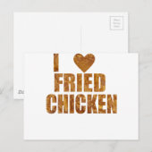 Ik hou van gefrituurde kip briefkaart (Voorkant / Achterkant)