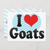 Ik hou van geiten briefkaart (Voorkant / Achterkant)