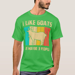 Ik hou van geiten en misschien 3 mensen die Vinta  T-shirt