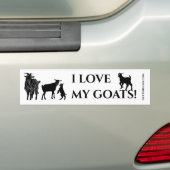 Ik hou van Geitte GYG Bumpersticker (Op auto)