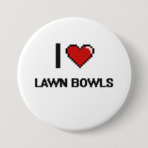 Ik hou van gelanceerd Bowls Digital Retro Design Ronde Button 7,6 Cm