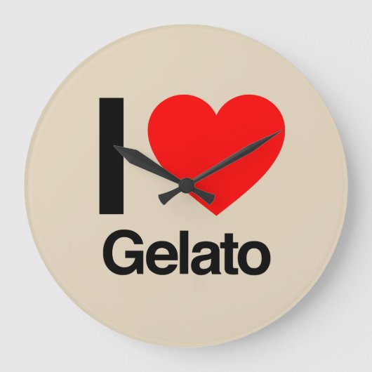 ik hou van gelato grote klok (Voorkant)