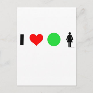 Ik hou van gemakkelijke vrouwen briefkaart