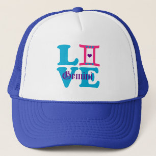 ♊★ 😍Ik hou van Gemini-Best-Zodiac teken Basic Sti Trucker Pet