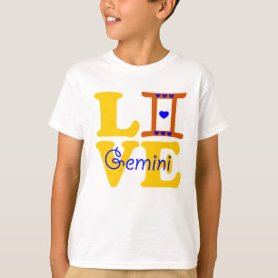 ♊★ 😍Ik hou van Gemini-Best-Zodiac teken Crewneck T-shirt