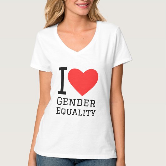 Ik hou van gendergelijkheid t-shirt (Voorkant)