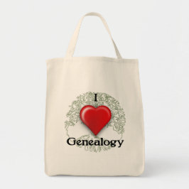 Ik hou van Genealogie Custom Canvas tas