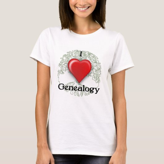 Ik hou van Genealogie Custom T-Shirt (Voorkant)