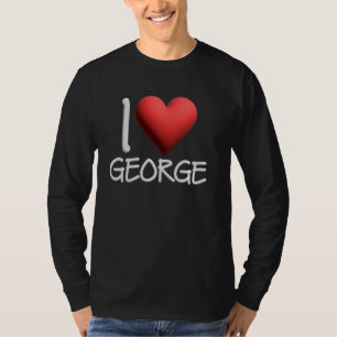 Ik hou van George Name Persoonlijke Mannen Guy BFF T-shirt