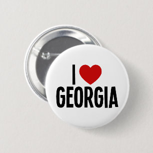 Ik hou van Georgia I Heart Georgia ronde knop Button 5,7 Cm