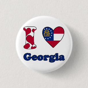 Ik hou van Georgia Ronde Button 3,2 Cm