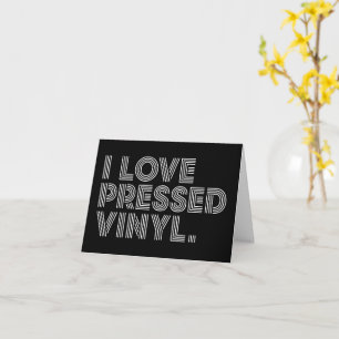 Ik hou van geperst vinyl kaart